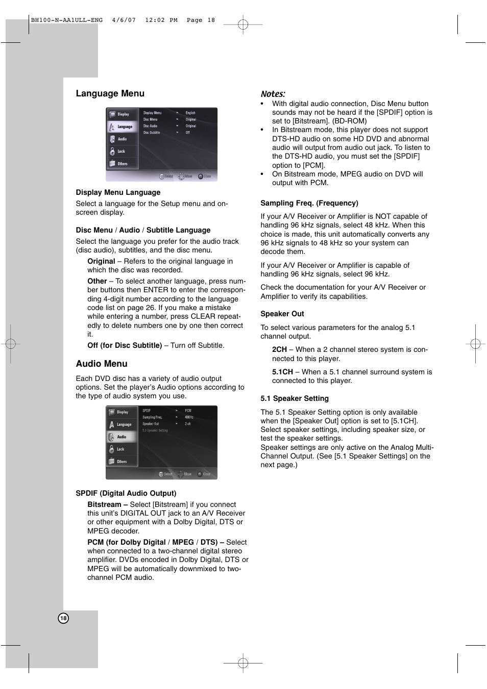 LG BH100 User Manual | Page 18 / 32