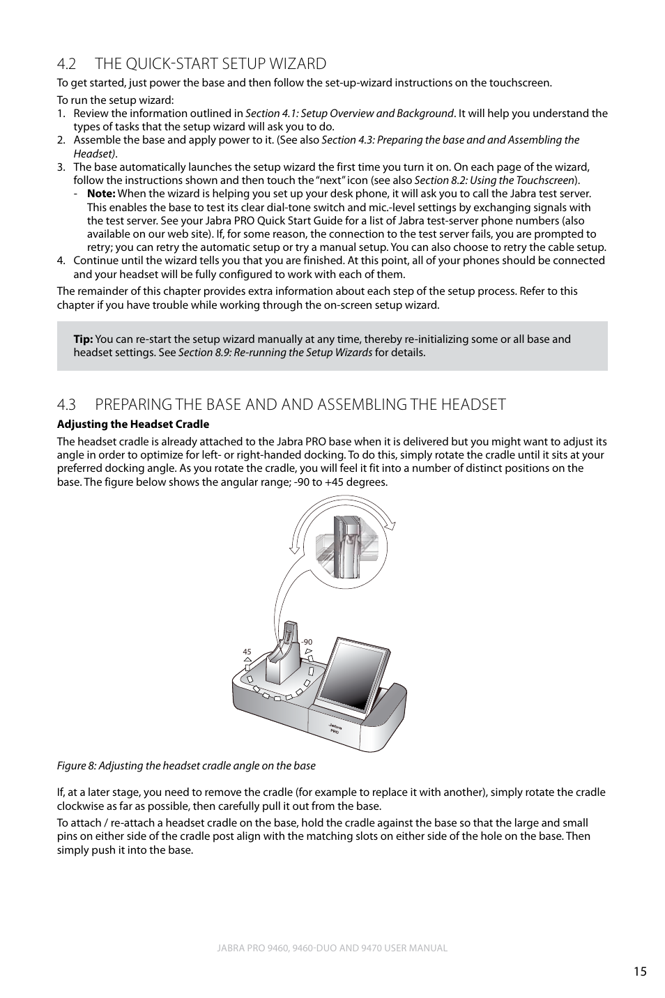 2 the quick-start setup wizard, English, The quick-start setup wizard 4.2 | Lennox Hearth JABRA PRO 9470 User Manual | Page 15 / 67