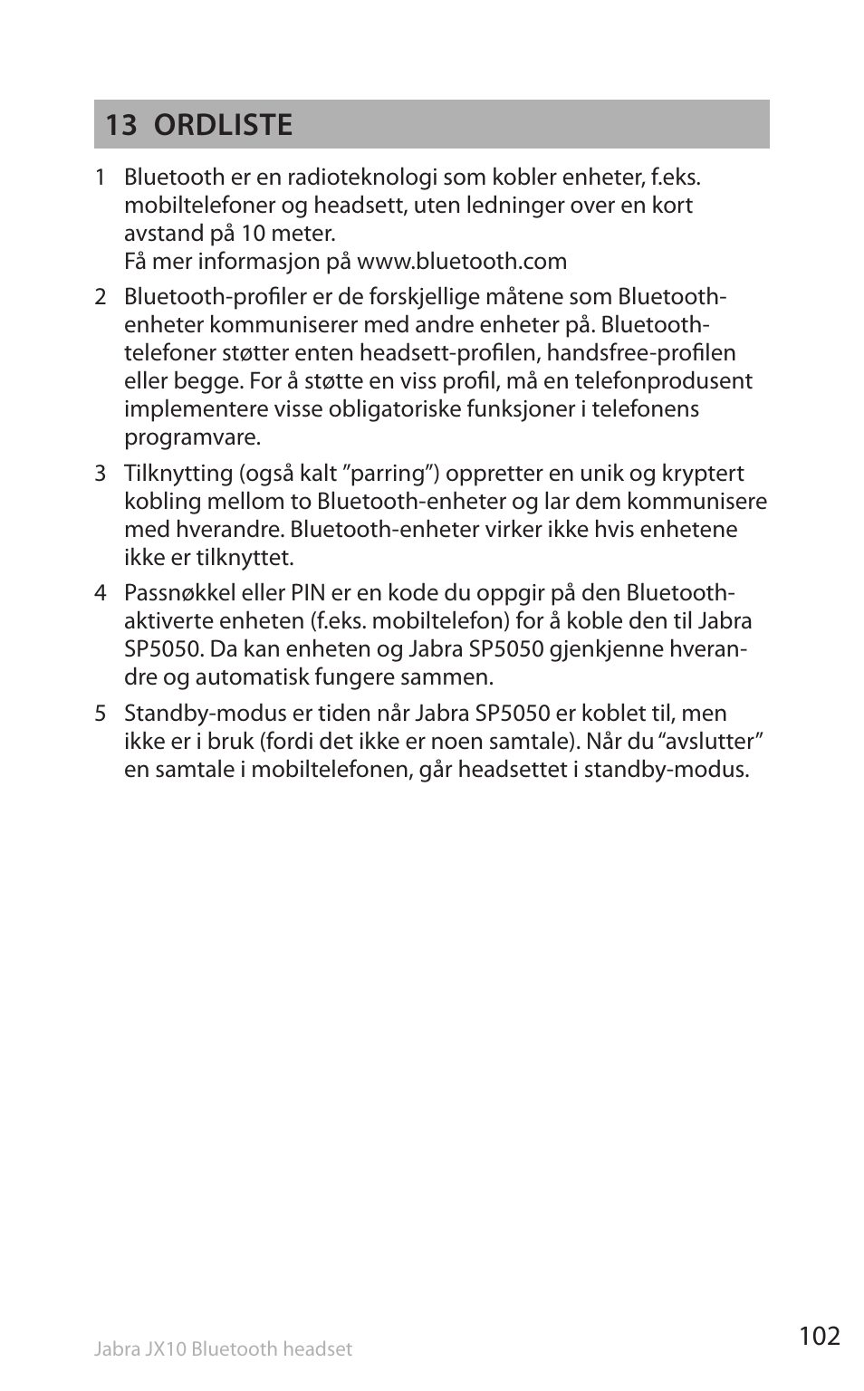 13 ordliste | Lennox Hearth SP5050 User Manual | Page 104 / 221