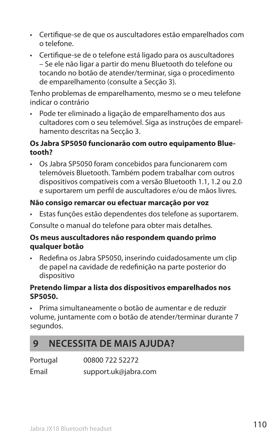 9 necessita de mais ajuda | Lennox Hearth SP5050 User Manual | Page 112 / 221