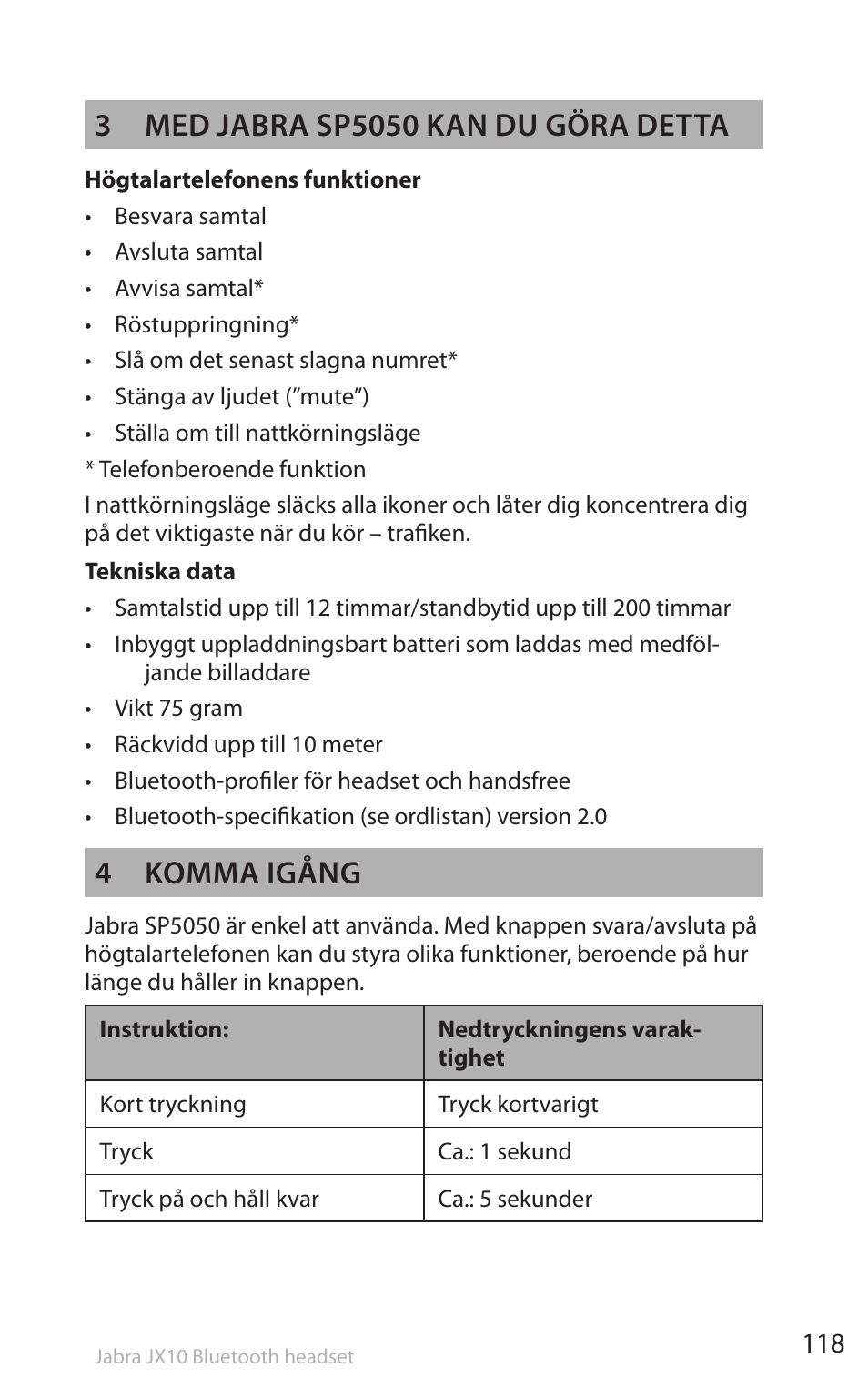 4 komma igång | Lennox Hearth SP5050 User Manual | Page 120 / 221