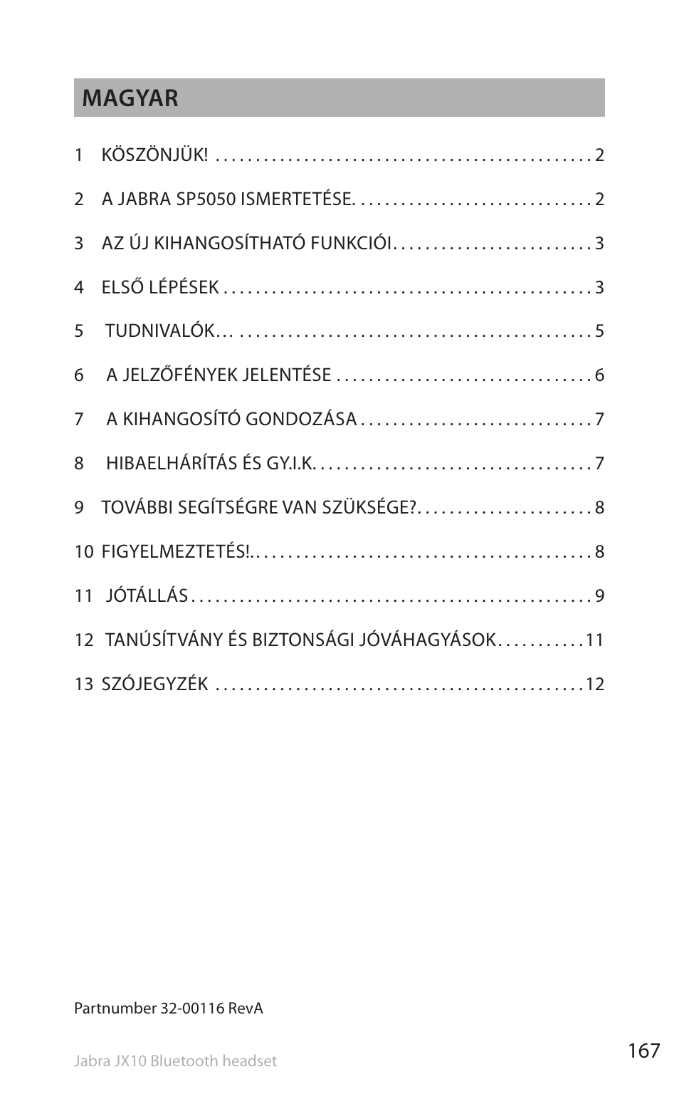 Magyar | Lennox Hearth SP5050 User Manual | Page 169 / 221