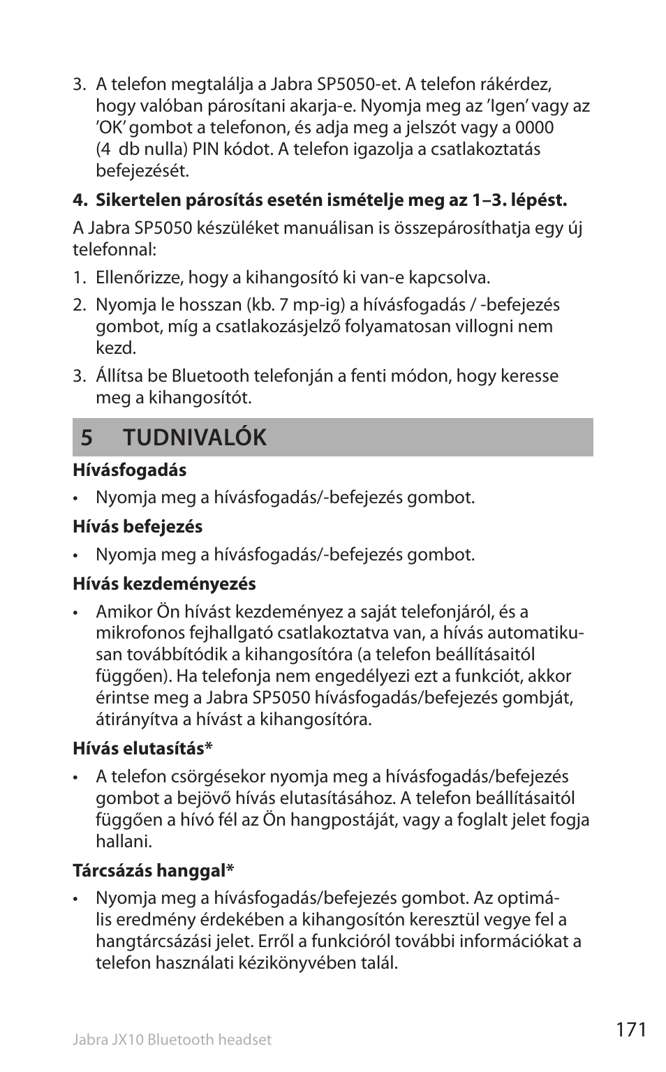 5 tudnivalók | Lennox Hearth SP5050 User Manual | Page 173 / 221