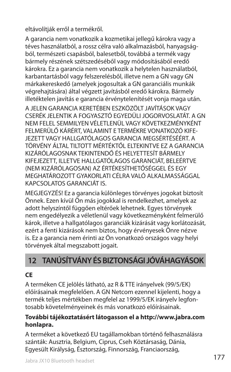 12 tanúsítvány és biztonsági jóváhagyások | Lennox Hearth SP5050 User Manual | Page 179 / 221