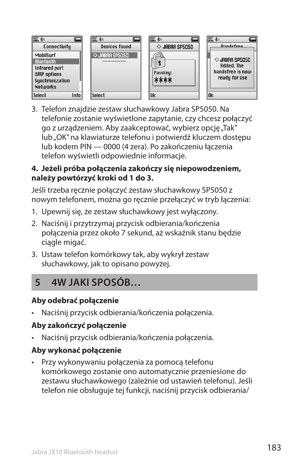 5 4w jaki sposób | Lennox Hearth SP5050 User Manual | Page 185 / 221