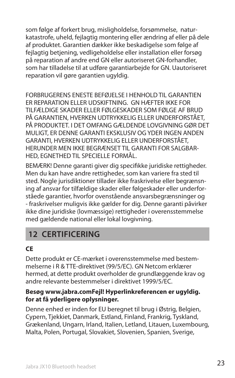 12 certificering | Lennox Hearth SP5050 User Manual | Page 25 / 221