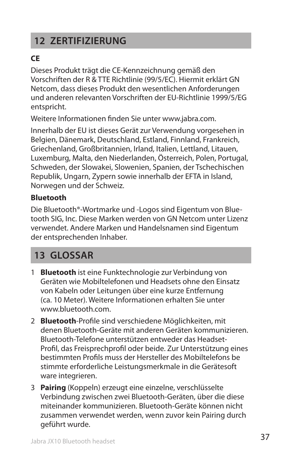 12 zertifizierung, 13 glossar | Lennox Hearth SP5050 User Manual | Page 39 / 221