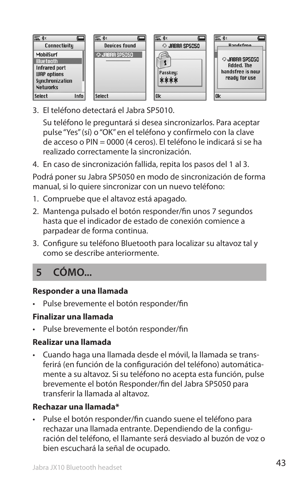 5 cómo | Lennox Hearth SP5050 User Manual | Page 45 / 221