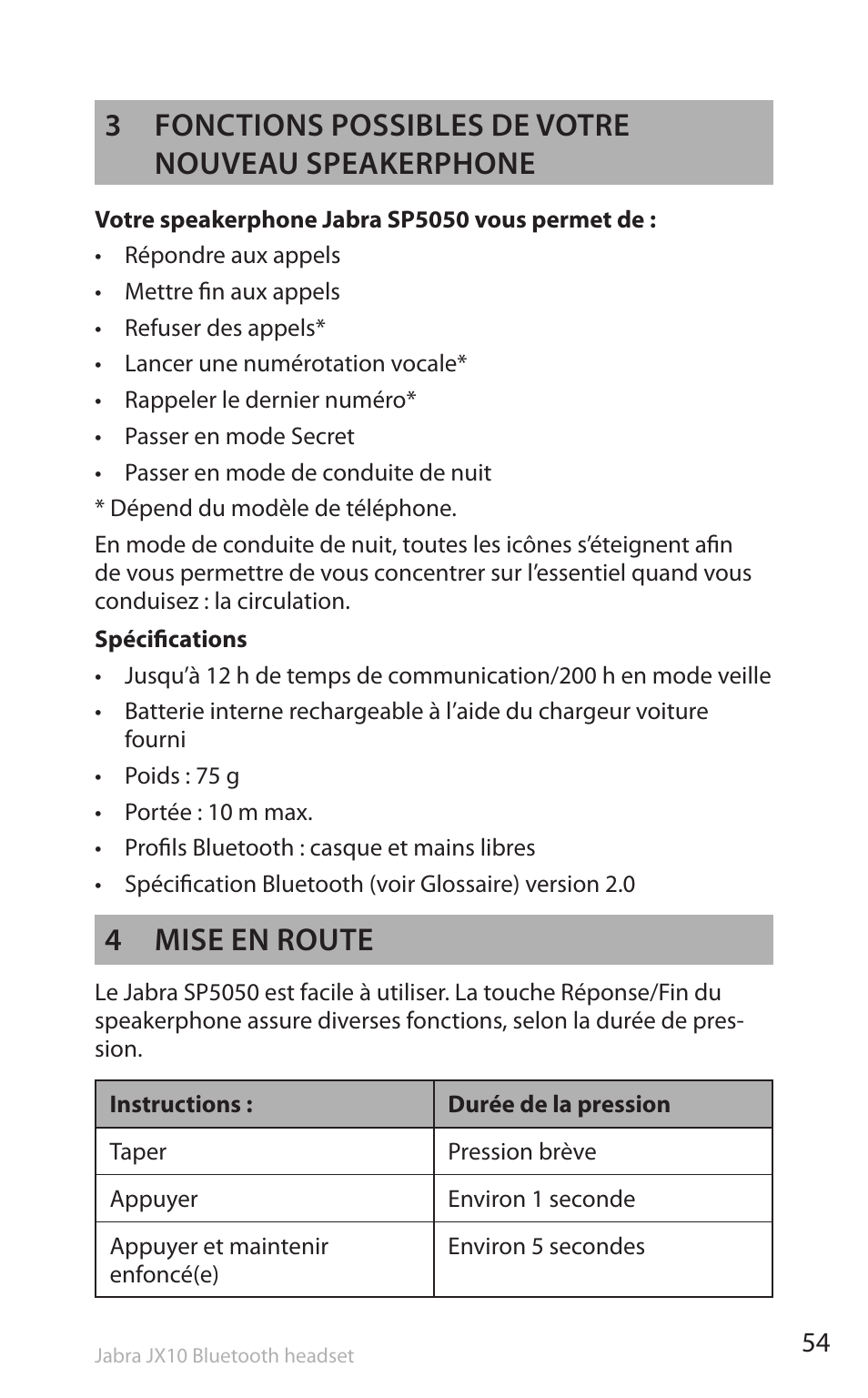 4 mise en route | Lennox Hearth SP5050 User Manual | Page 56 / 221