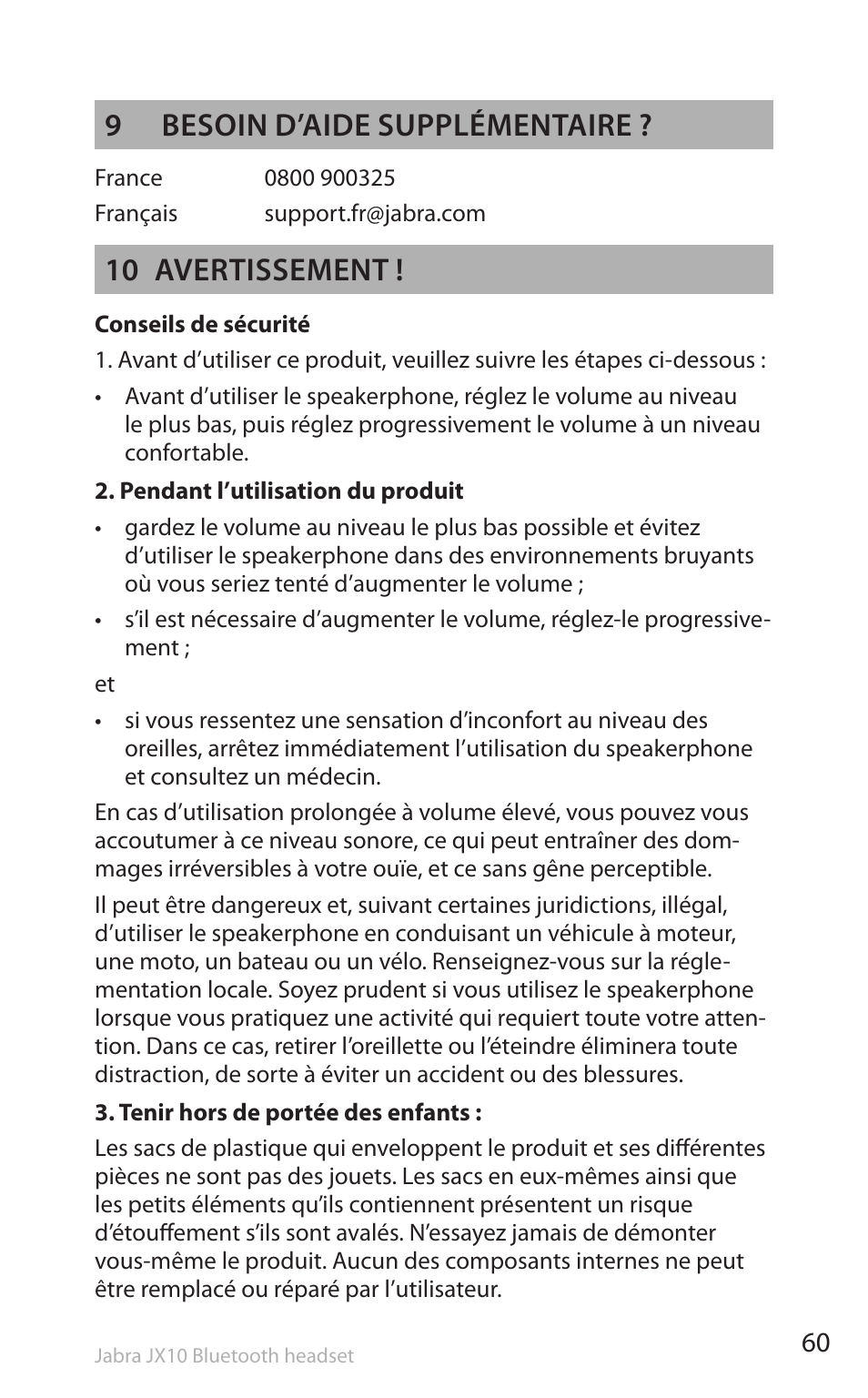 9 besoin d’aide supplémentaire, 10 avertissement | Lennox Hearth SP5050 User Manual | Page 62 / 221
