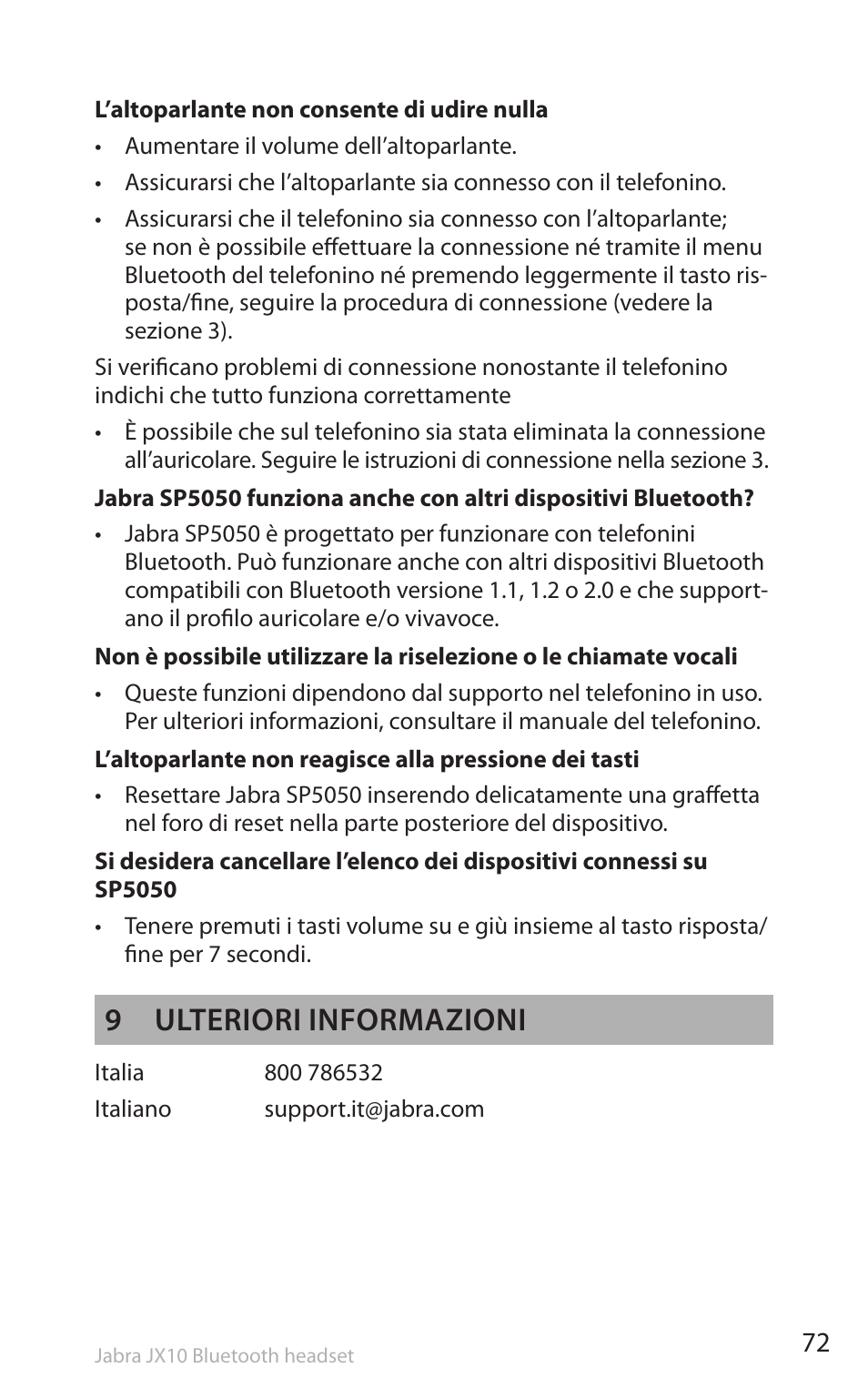 9 ulteriori informazioni | Lennox Hearth SP5050 User Manual | Page 74 / 221