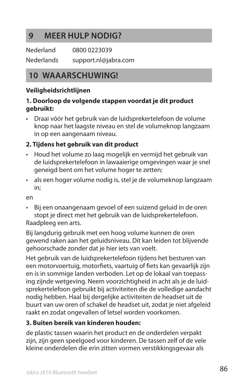9 meer hulp nodig, 10 waaarschuwing | Lennox Hearth SP5050 User Manual | Page 88 / 221