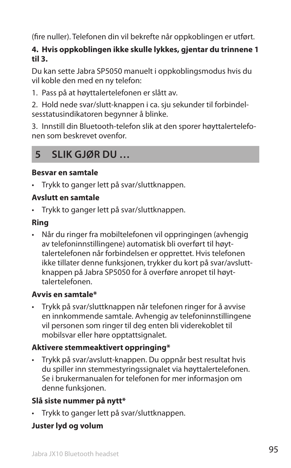 5 slik gjør du | Lennox Hearth SP5050 User Manual | Page 97 / 221