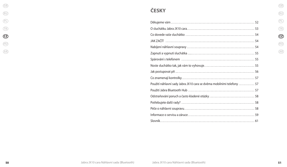 Česk y česky | Lennox Hearth JX10 CARA User Manual | Page 28 / 45