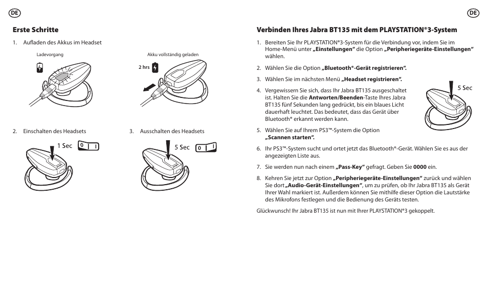 Erste schritte | Lennox Hearth BT135 User Manual | Page 9 / 21