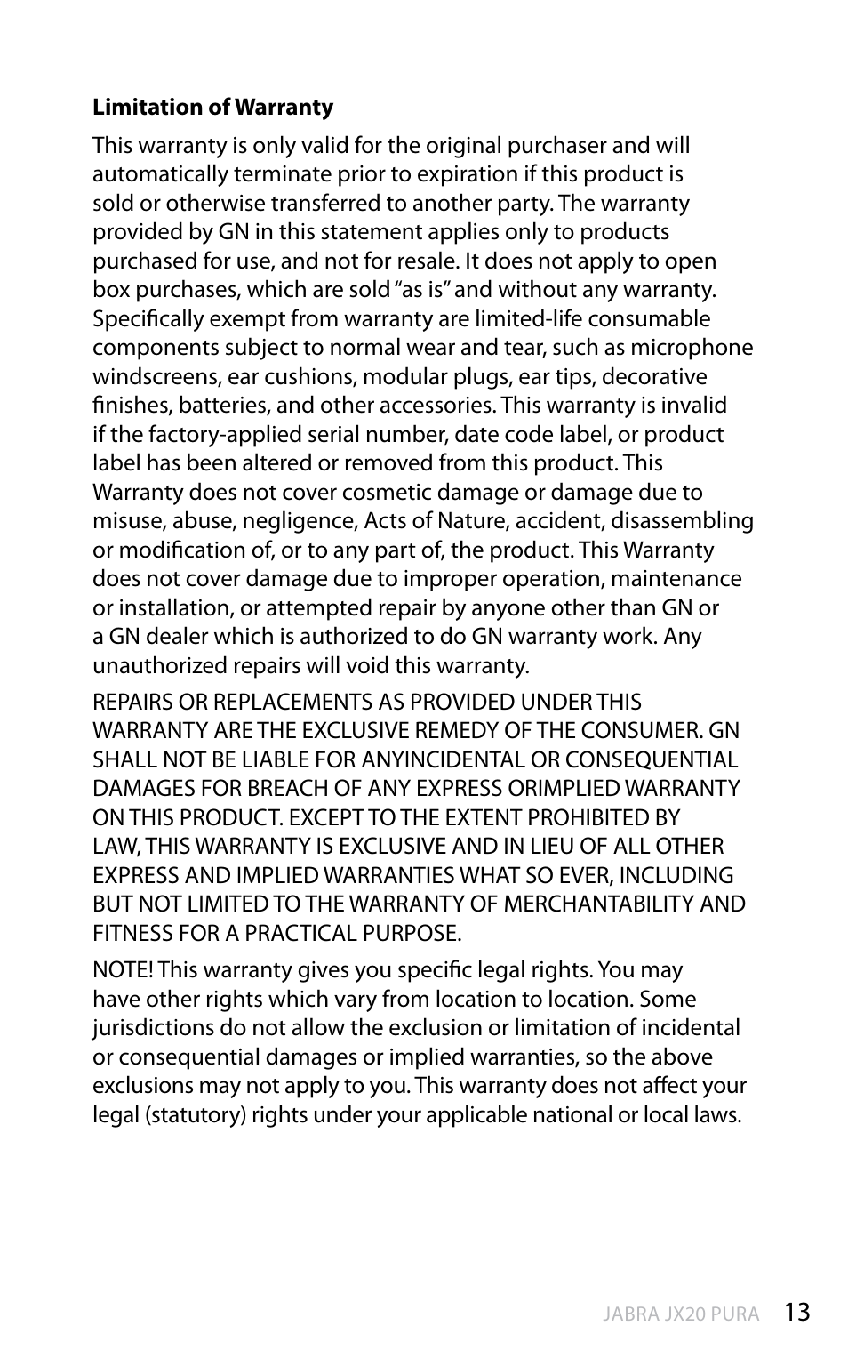 En g li sh | Lennox Hearth PURA JX20 User Manual | Page 14 / 17