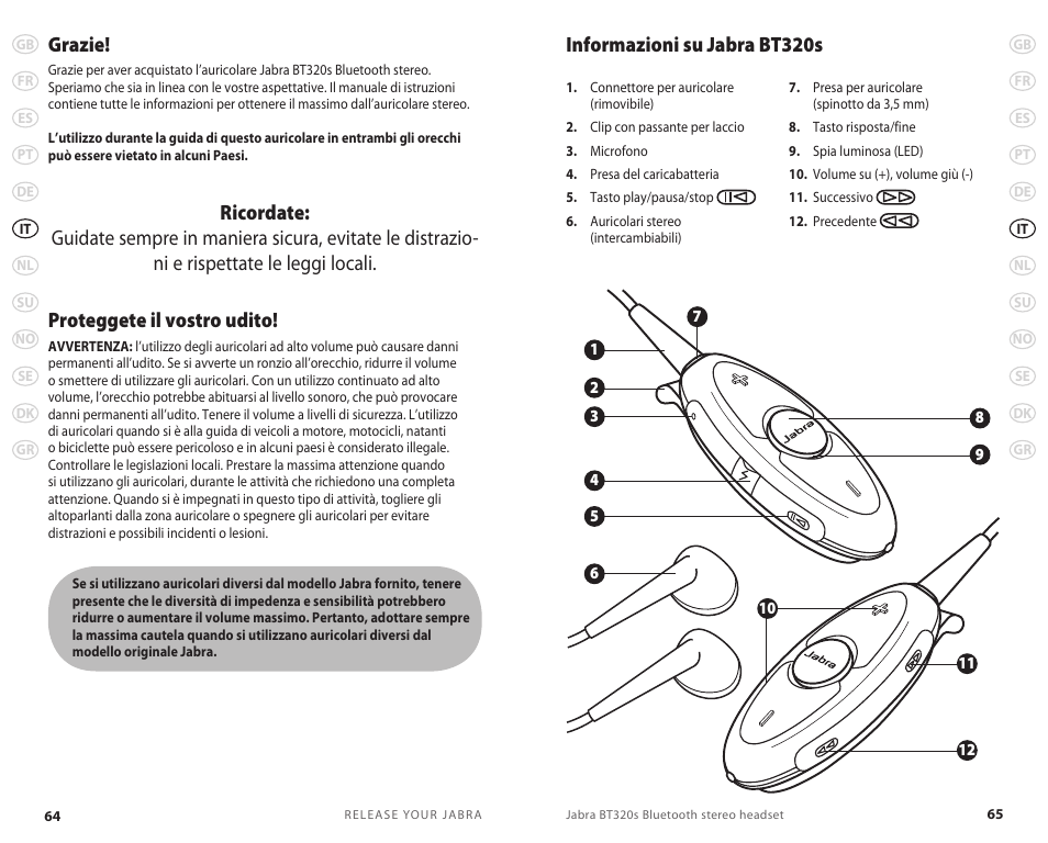 Informazioni su jabra bt320s grazie | Lennox Hearth BT 320S User Manual | Page 35 / 76