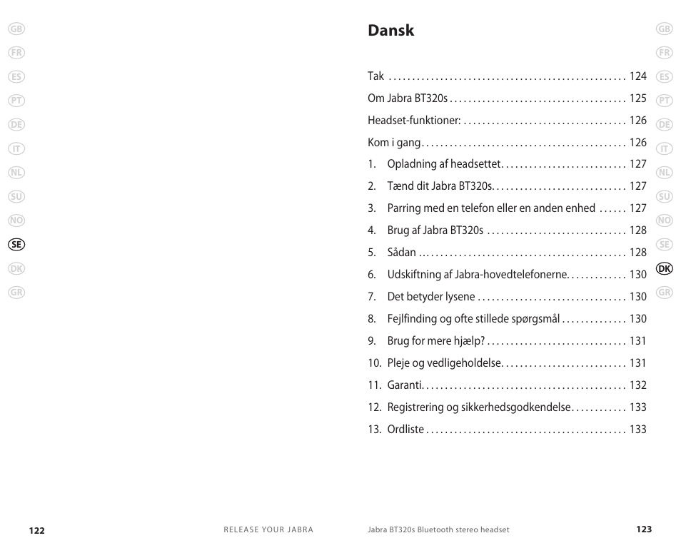 Dansk | Lennox Hearth BT 320S User Manual | Page 64 / 76