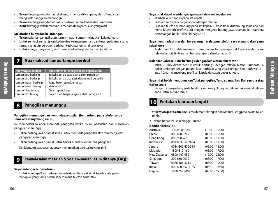 Bahasa m ala ysia | Lennox Hearth BT500V User Manual | Page 31 / 38
