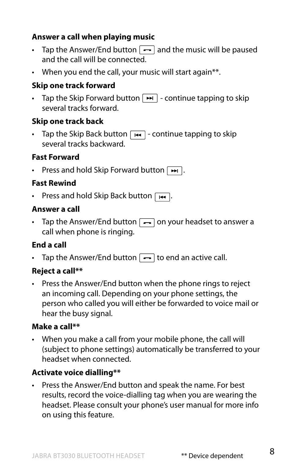 En g li sh | Lennox Hearth BT3030 User Manual | Page 9 / 19