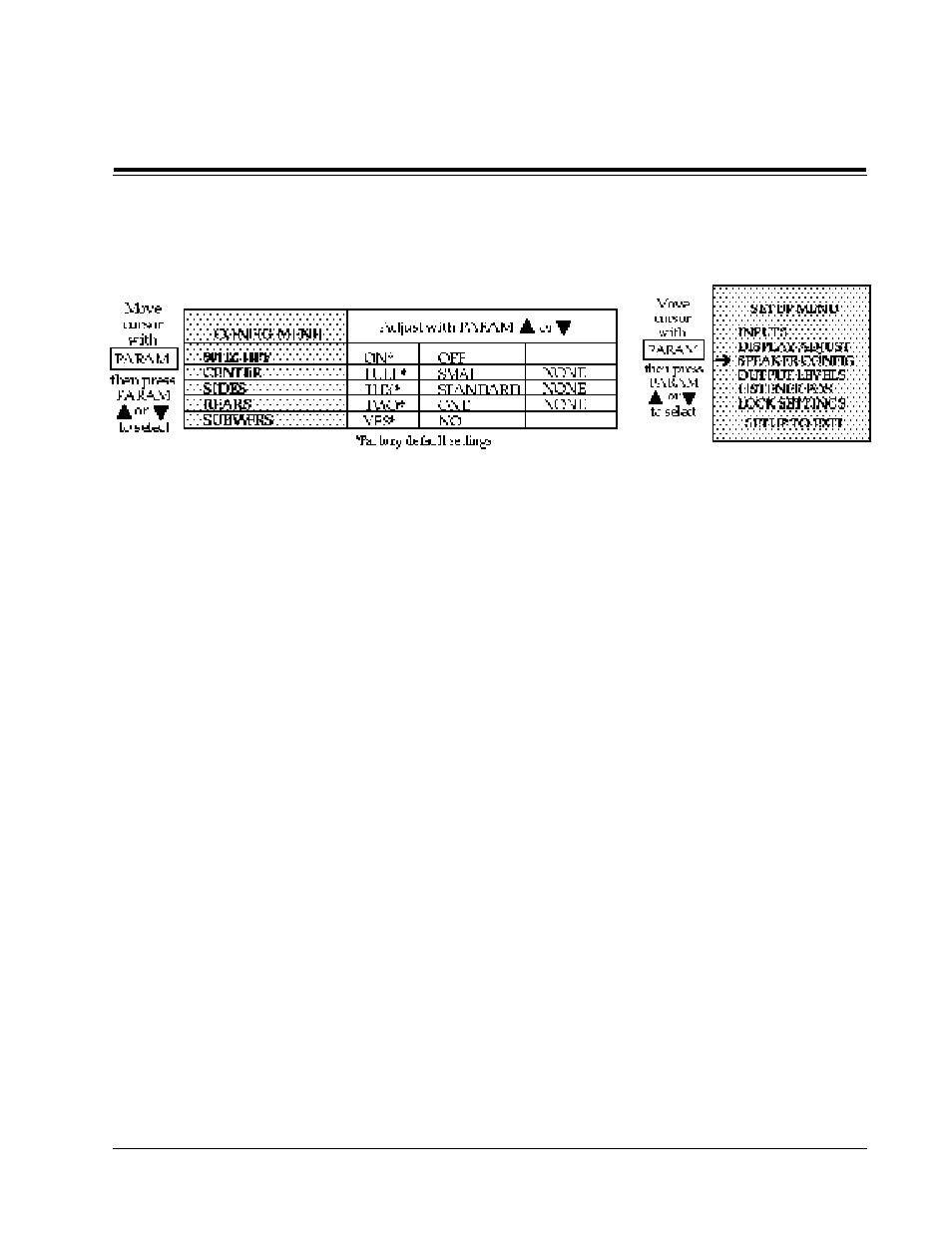 Calibration setting the speaker configuration | Lexicon CP-3 User Manual | Page 25 / 59