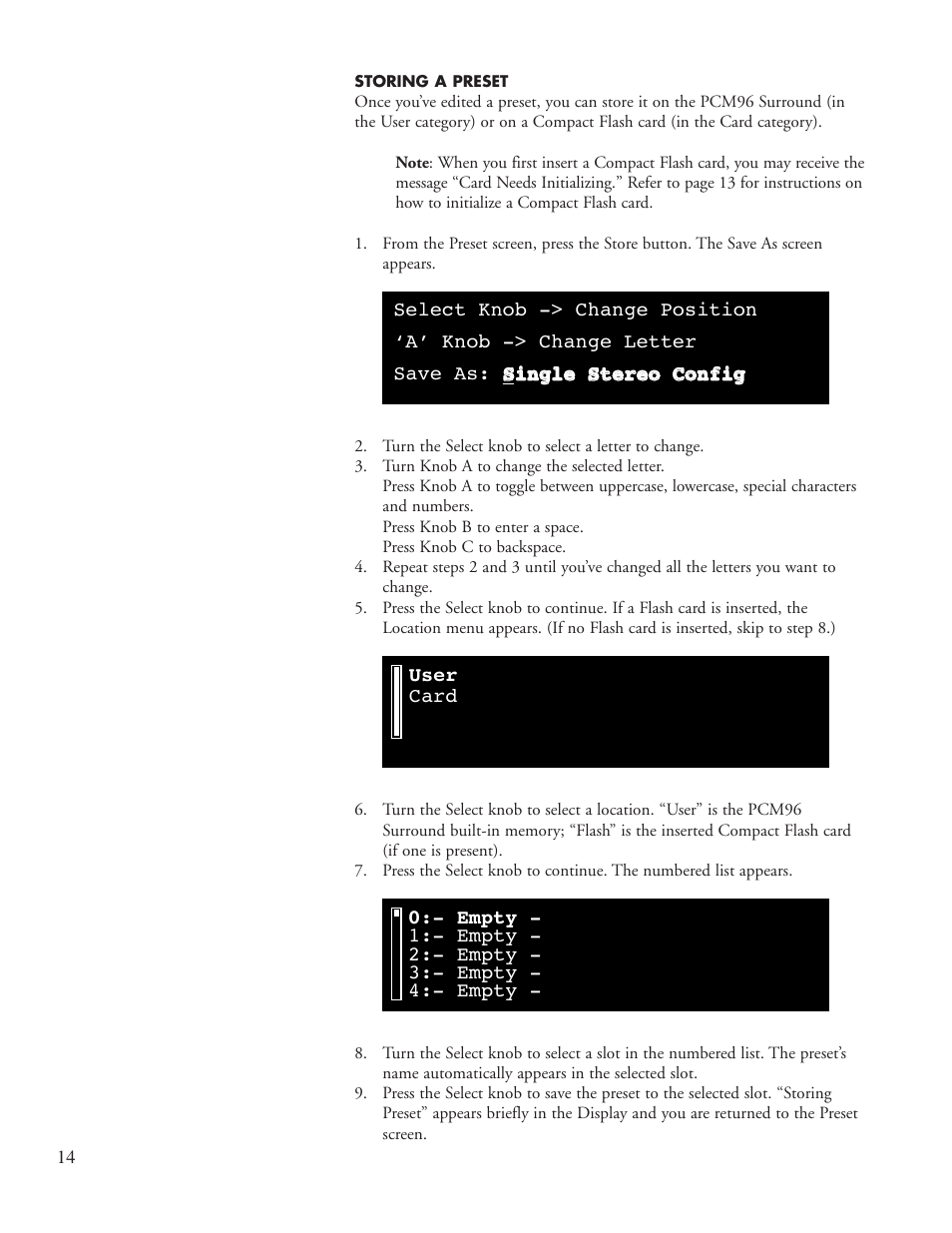 Lexicon PCM96 User Manual | Page 20 / 64