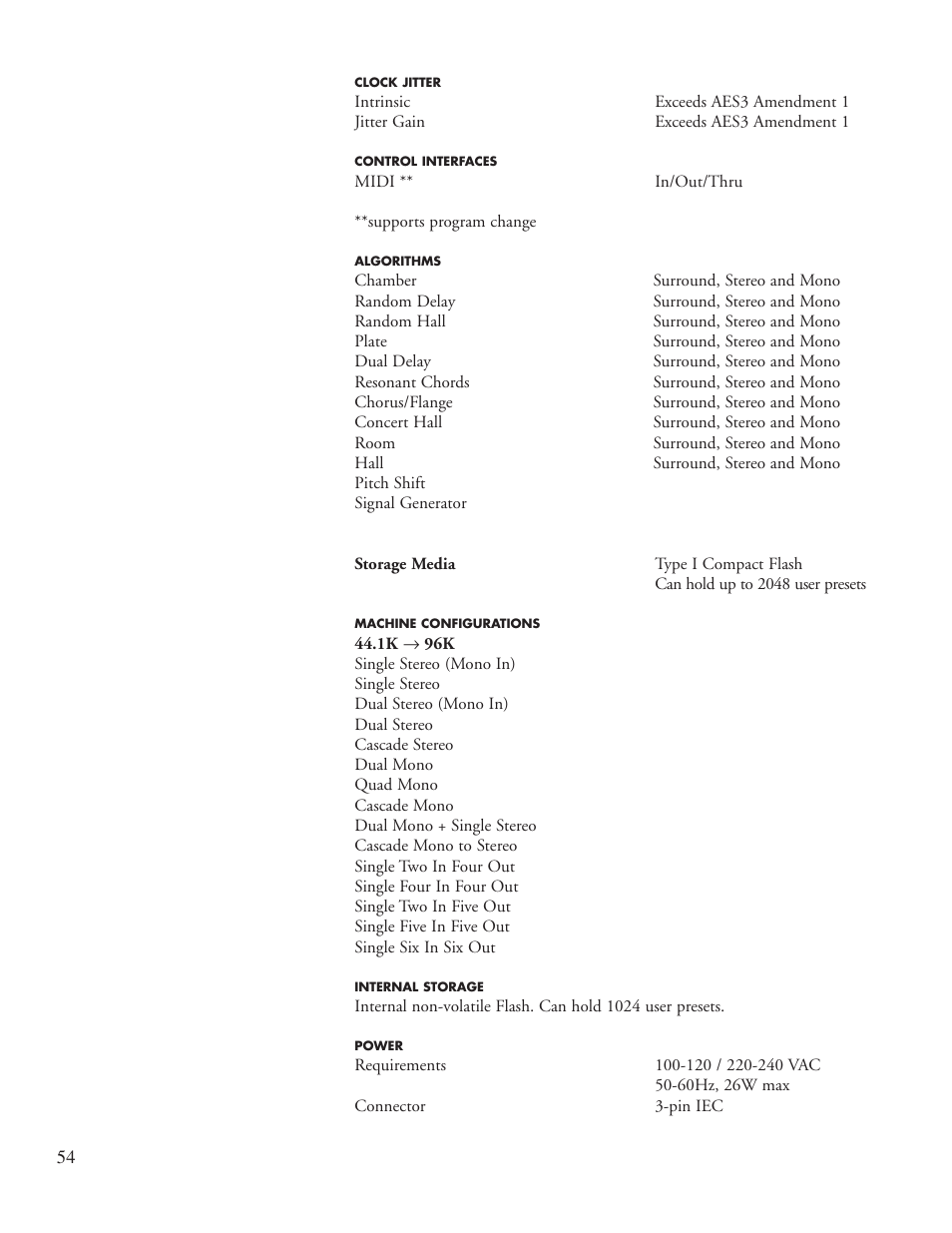 Lexicon PCM96 User Manual | Page 60 / 64