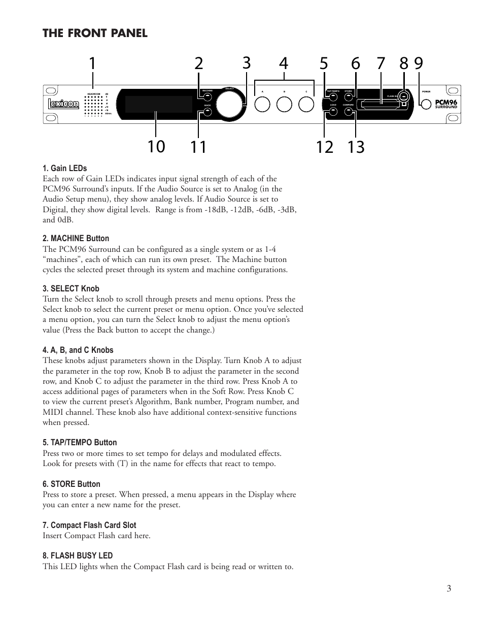 Lexicon PCM96 User Manual | Page 9 / 64