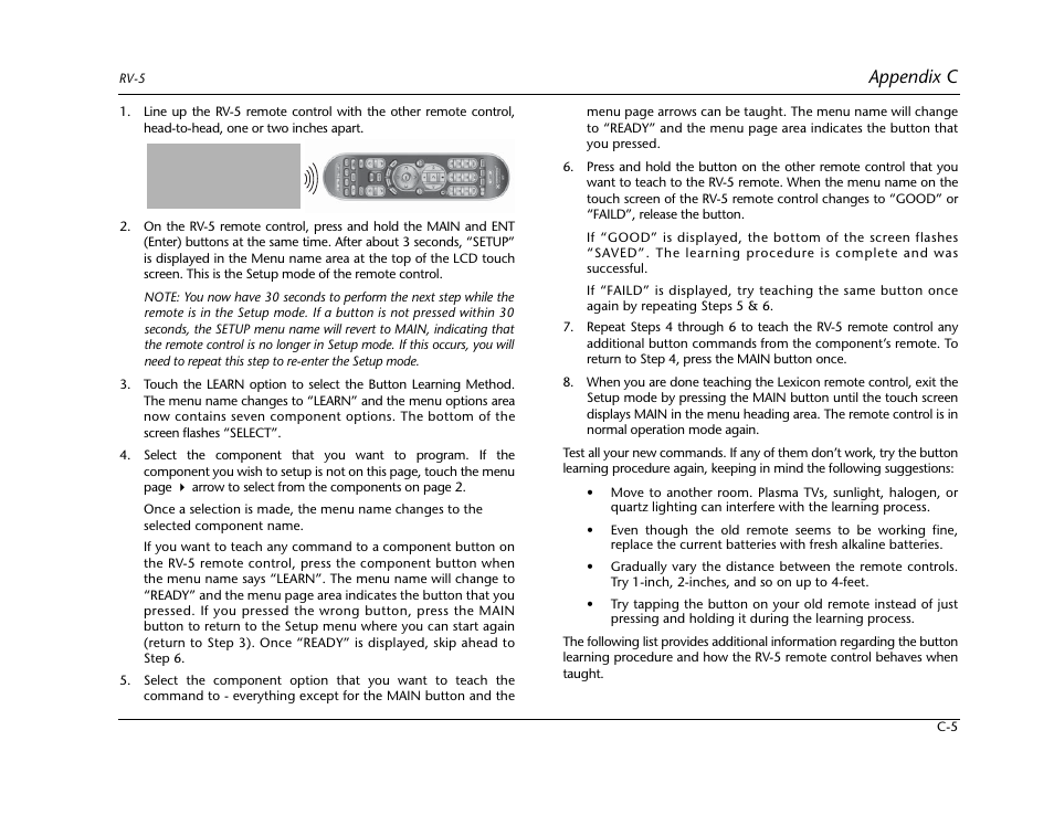 Appendix c | Lexicon RV-5 User Manual | Page 101 / 136