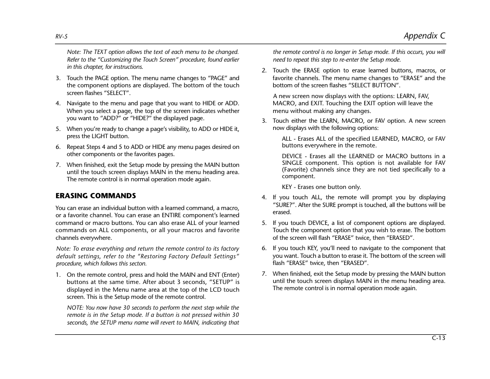 Appendix c | Lexicon RV-5 User Manual | Page 109 / 136