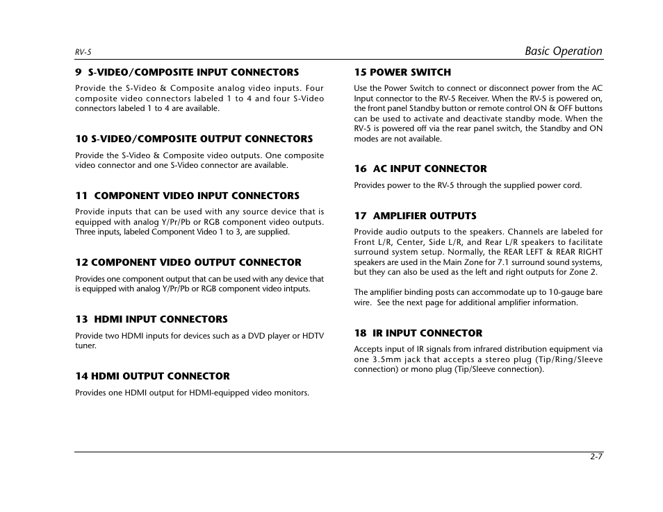 Basic operation | Lexicon RV-5 User Manual | Page 17 / 136