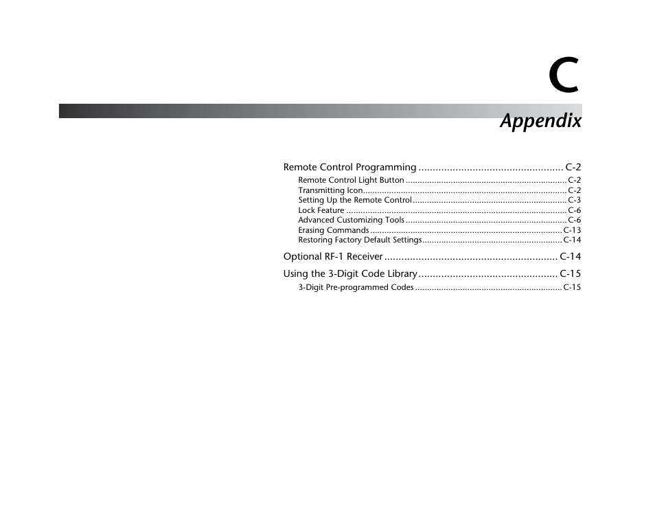 Appendix c, Appendix | Lexicon RV-5 User Manual | Page 97 / 136