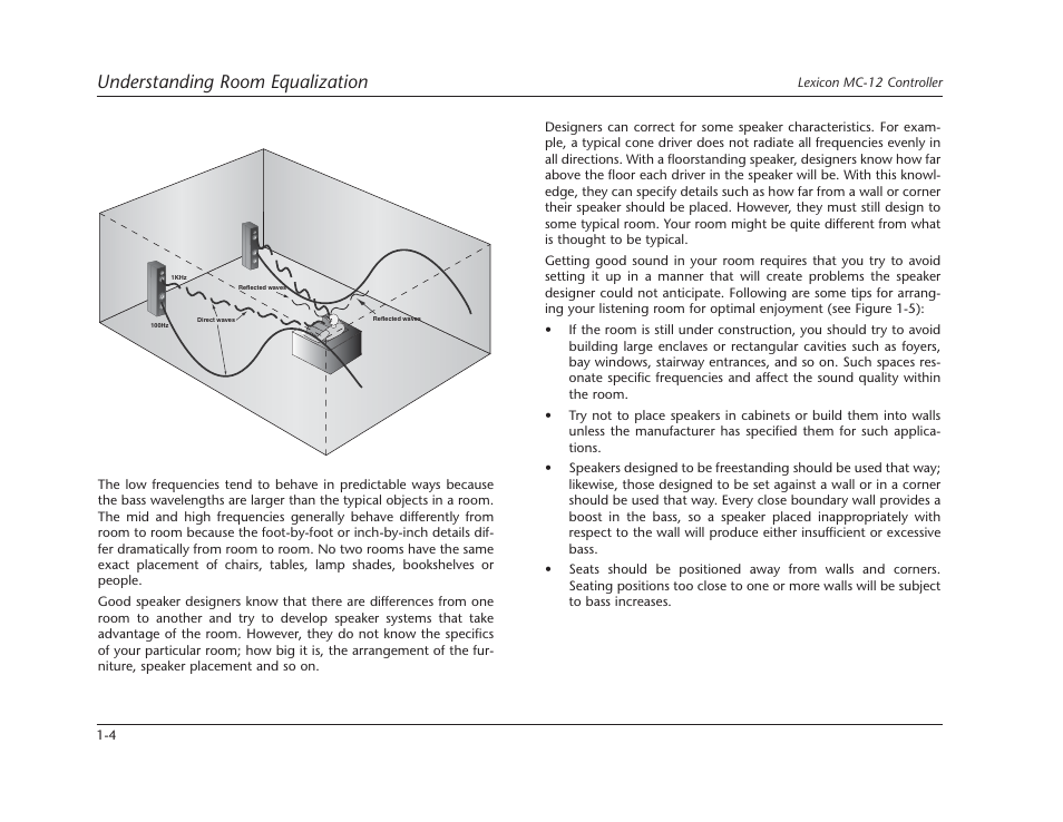 Understanding room equalization | Lexicon Controller Version 4 EQ MC-12 User Manual | Page 10 / 42