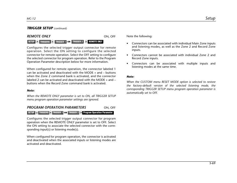 Setup | Lexicon Digital Controller MC-12 User Manual | Page 113 / 208