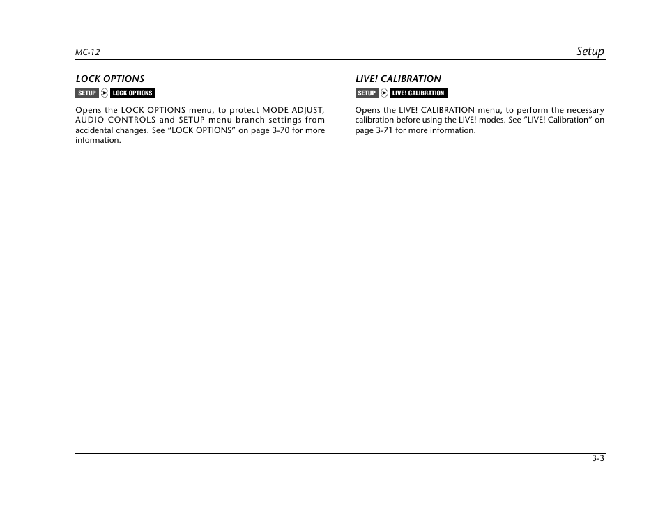 Setup | Lexicon Digital Controller MC-12 User Manual | Page 47 / 208
