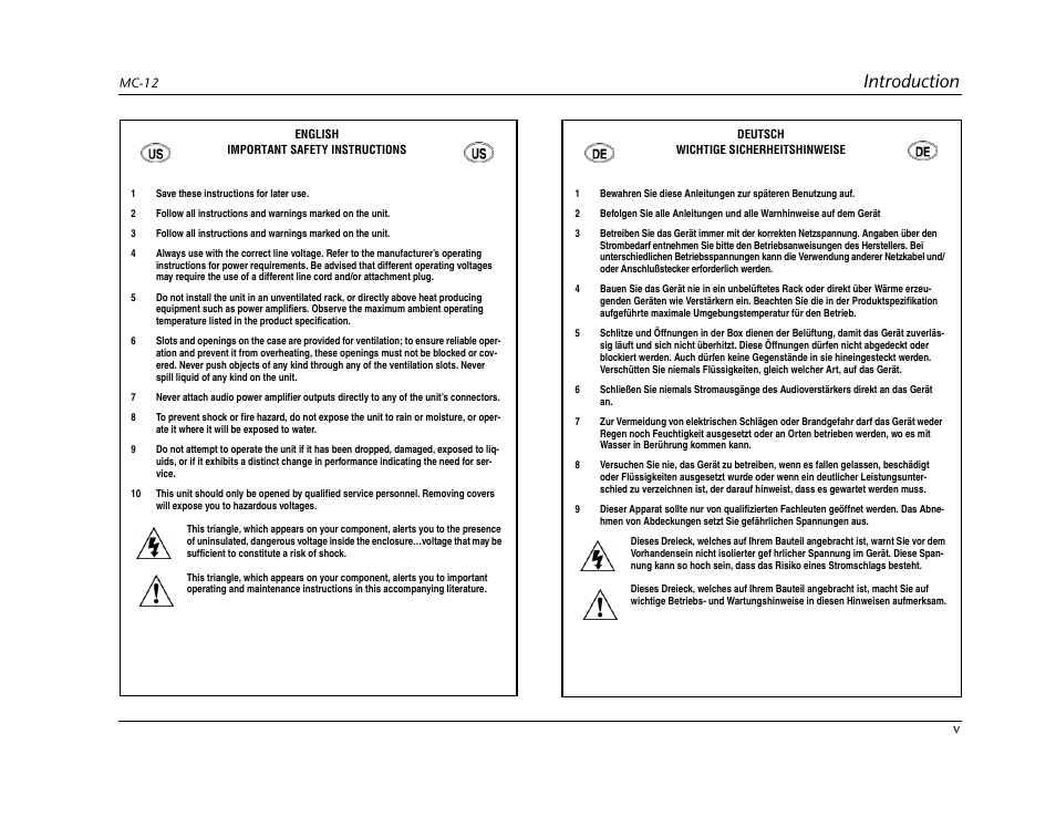 Introduction | Lexicon Digital Controller MC-12 User Manual | Page 7 / 208