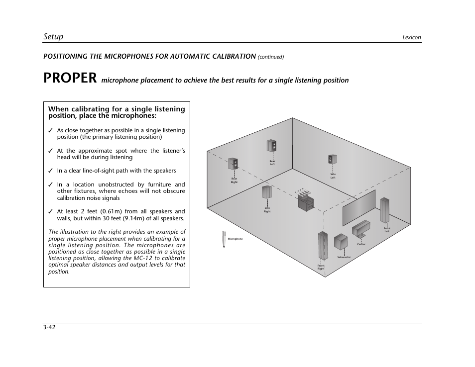 Proper, Setup | Lexicon Digital Controller MC-12 User Manual | Page 86 / 208