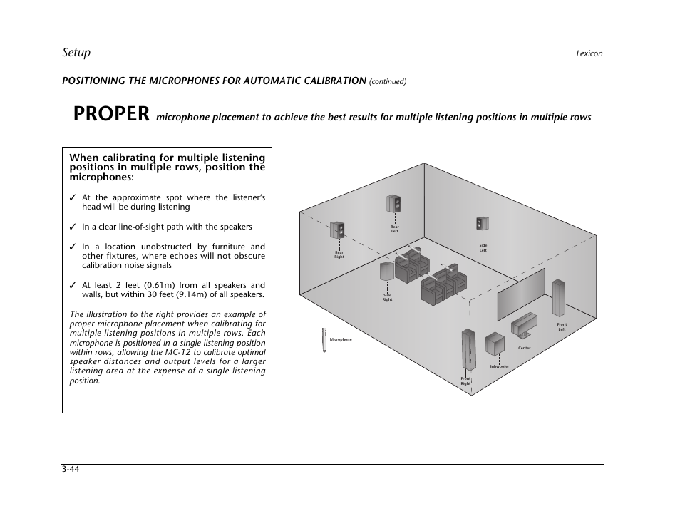 Proper, Setup | Lexicon Digital Controller MC-12 User Manual | Page 88 / 208
