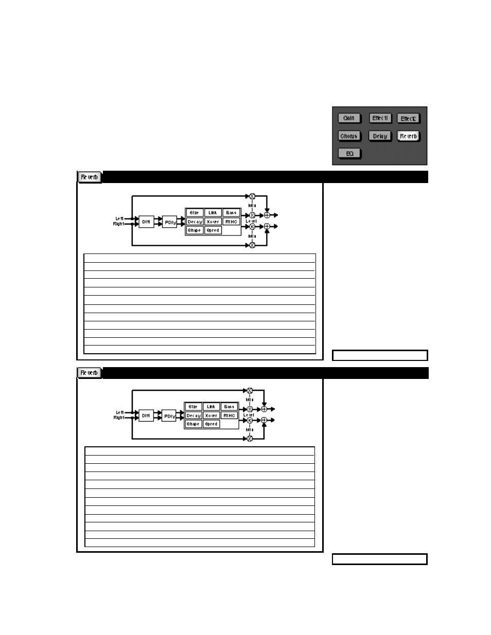 Chamber hall, Reverb effects | Lexicon MPX G2 User Manual | Page 126 / 173