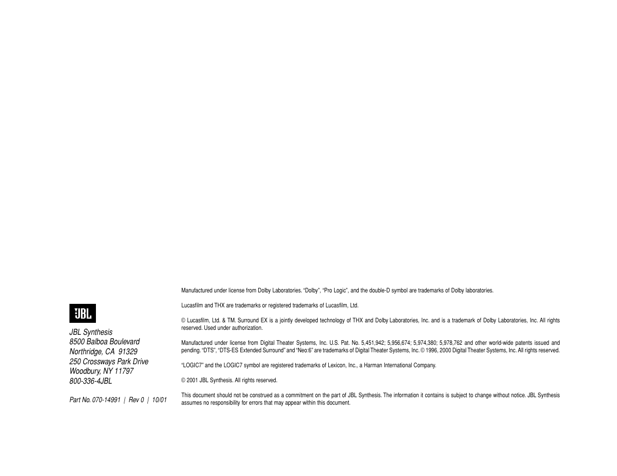 Lexicon SDP-40 User Manual | Page 3 / 120