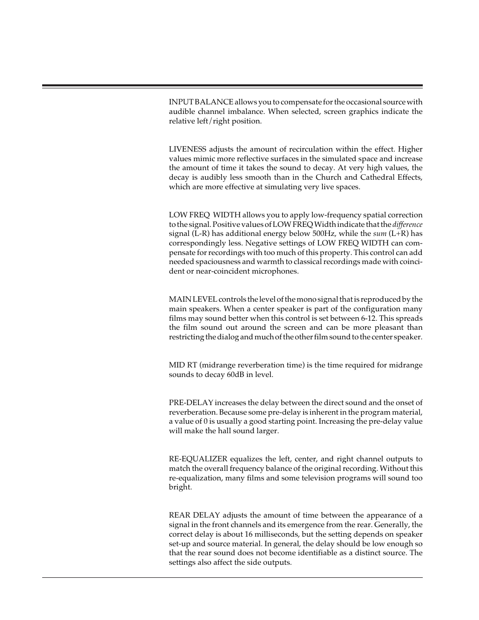 Pcm effects and parameters | Lexicon DC-2 User Manual | Page 50 / 67