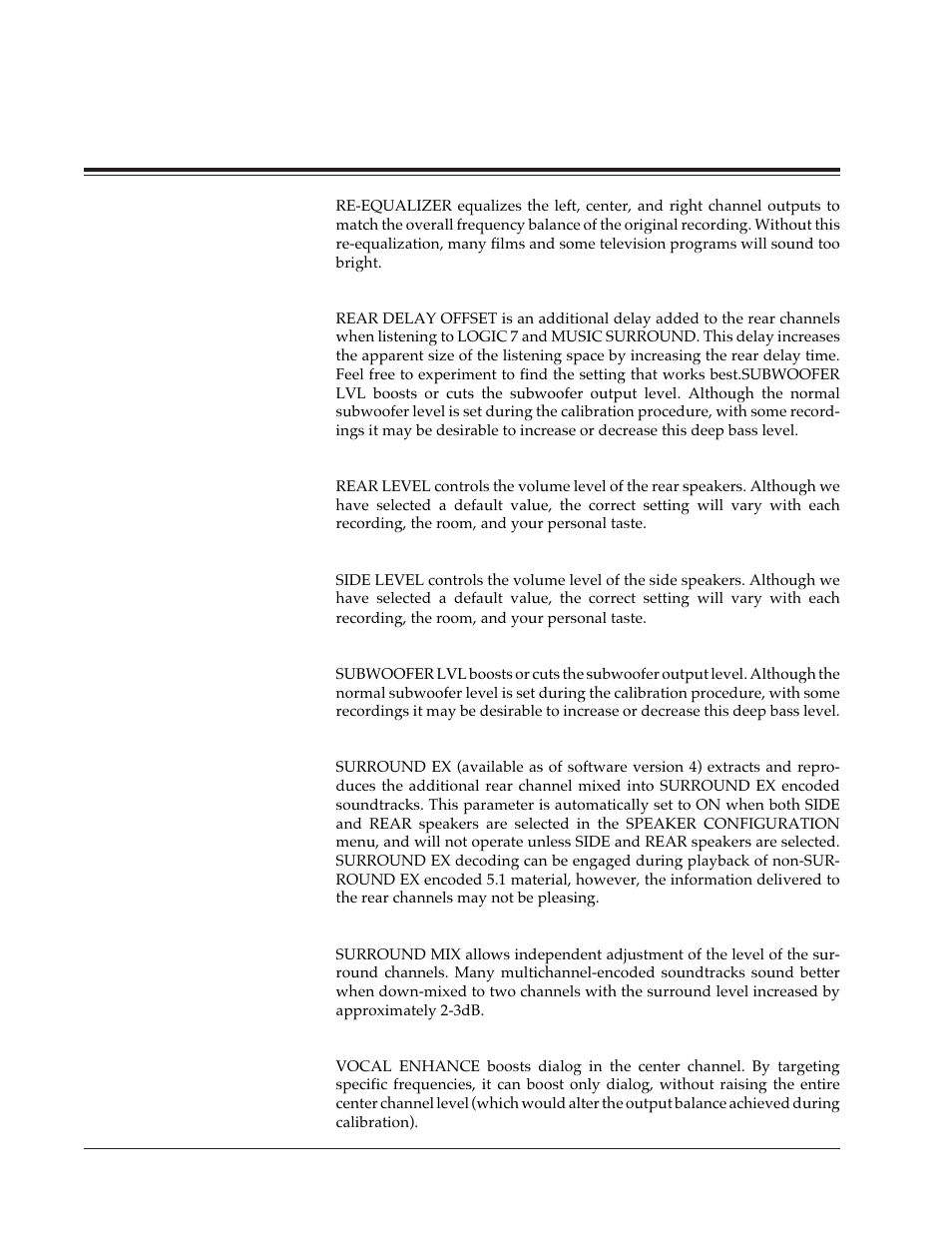 Dts effects and parameters | Lexicon DC-2 User Manual | Page 62 / 67