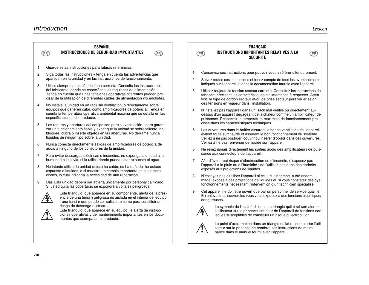 Introduction | Lexicon Universal Disc Player RT-20 User Manual | Page 10 / 140