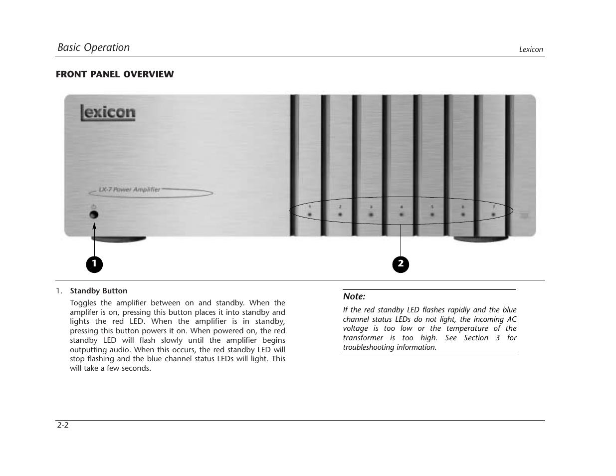 Lexicon LX-7 User Manual | Page 10 / 27