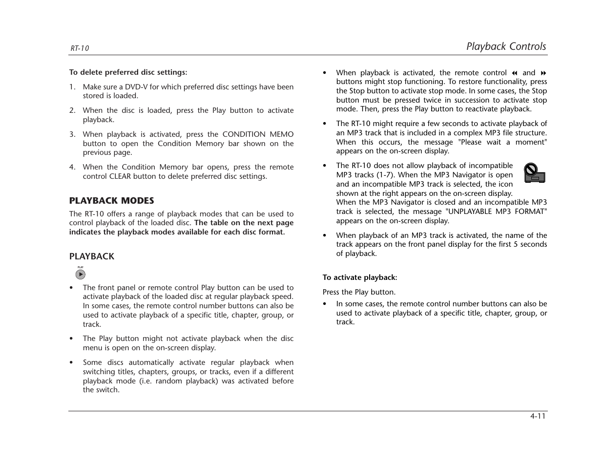 Playback controls | Lexicon RT-10 User Manual | Page 104 / 172