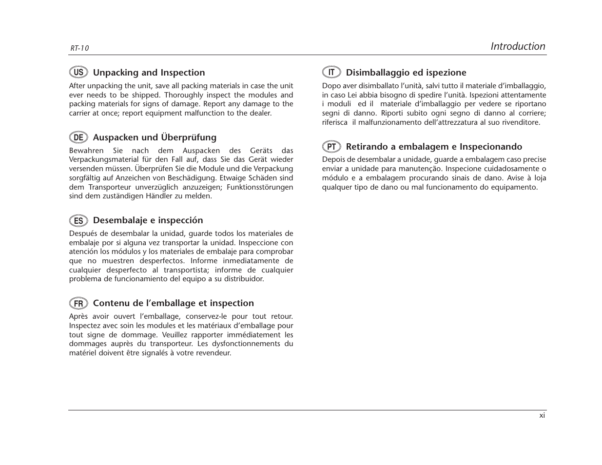 Lexicon RT-10 User Manual | Page 13 / 172