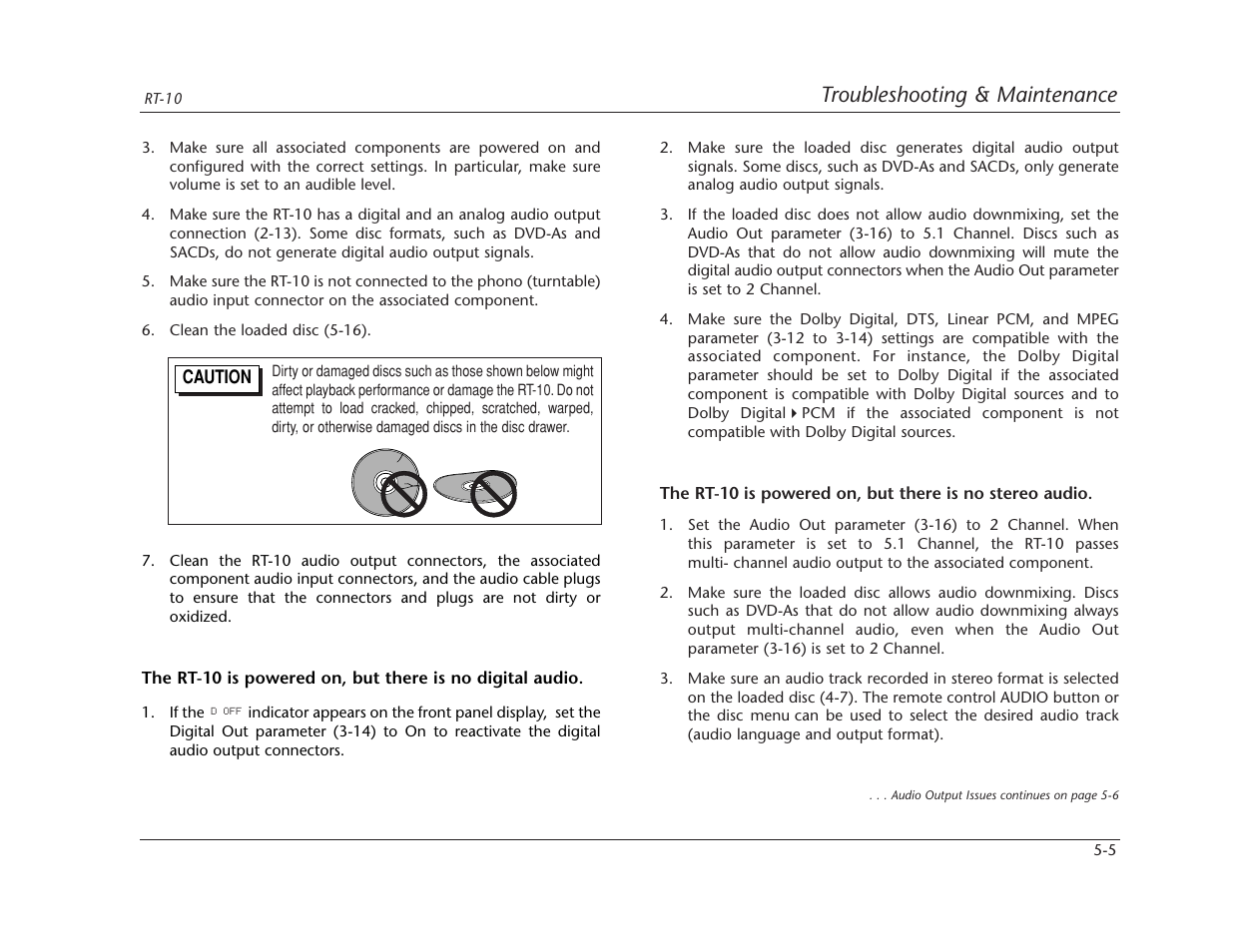 Troubleshooting & maintenance | Lexicon RT-10 User Manual | Page 134 / 172
