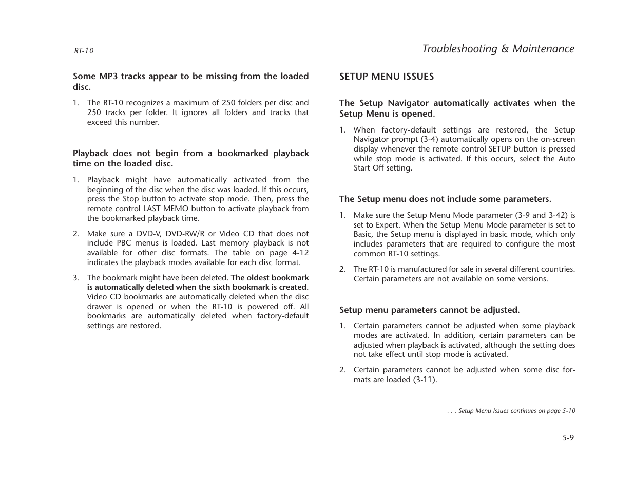 Troubleshooting & maintenance | Lexicon RT-10 User Manual | Page 138 / 172