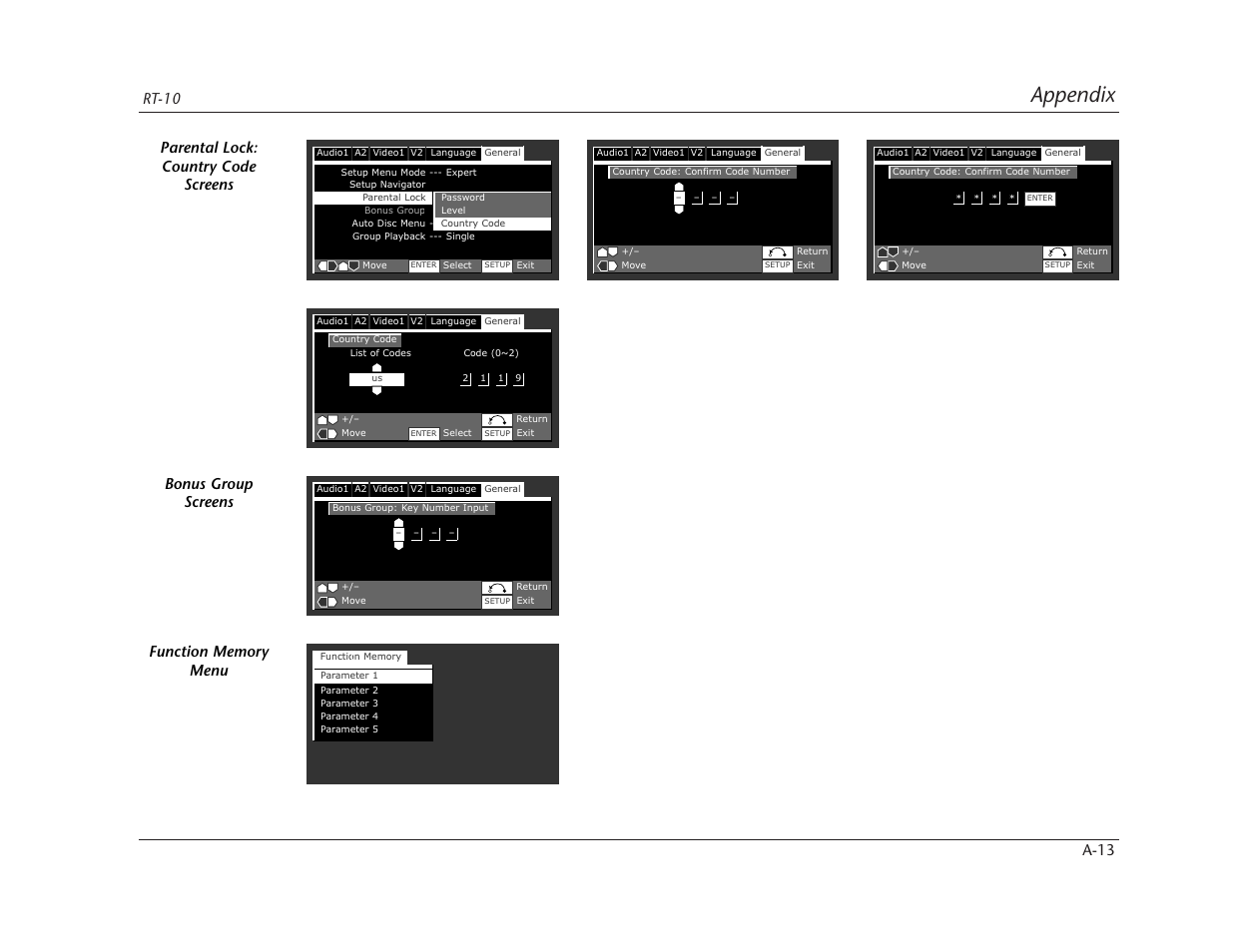 Appendix, Rt-10 a-13 | Lexicon RT-10 User Manual | Page 158 / 172