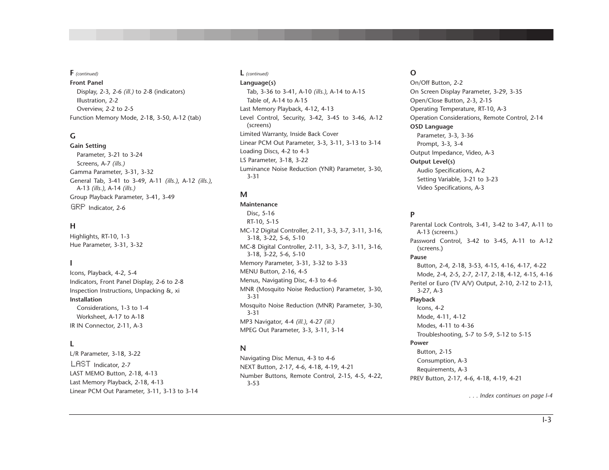 Last grp | Lexicon RT-10 User Manual | Page 166 / 172